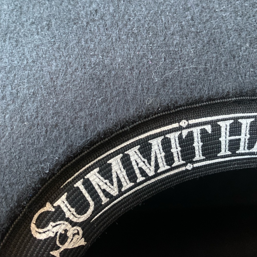 Summit Hats Black Cowboy Hat Western M Felt Leather Embellished VTG Boho wool - Picture 6 of 14